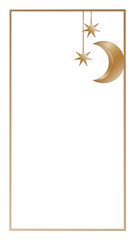 New Year Christmas Wedding Vintage Decoration Frame Border Gold Rectangle PNG Icon Symbol Silhouette Romantic Baby Sweet Dream Sleep Graphic Magic Element