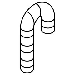 A beautiful design icon of candy cane 
