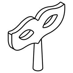 An editable design icon of eye prop