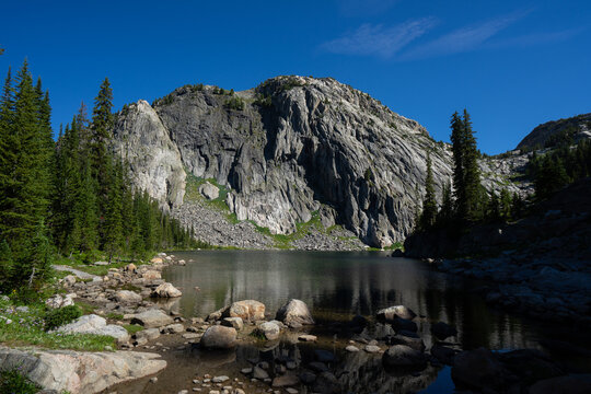 Alpine lake in the Beartooth Mountains, Montana