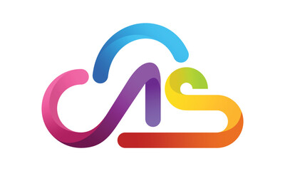 colorful CNS cloud logo template