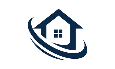 abstract house icon logo template