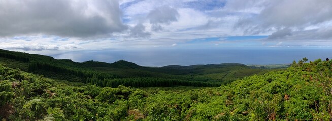 Fototapeta na wymiar panoramic view azores islands