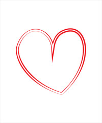 Broken illustration.Red heart design icon flat.Modern flat valentine love sign.symbol for web site design, button to mobile app. Logo heart illustration,Trendy vector hart shape