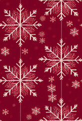 Fototapeta na wymiar Red Christmas Pattern