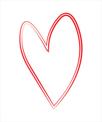  line Broken heart illustration.Red heart design icon flat.Modern flat valentine love sign.symbol for web site design, button to mobile app. Logo heart illustration,Trendy vector hart shape. line Brok