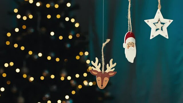 Christmas gadget float on a Christmas tree 