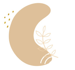 Naklejka premium Abstract Shape, Organic Leaf 