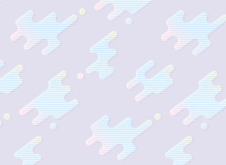 ポップな幾何学模様のシームレスなパターン