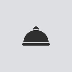 Fototapeta premium Food tray vector icon sign symbol