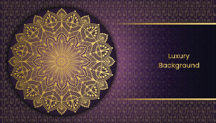 Magnificent beautiful invitation card with floral mandala. Royal ornamental mandala design background. 