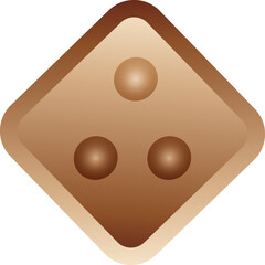 Domino game play bright colorful number icon for decorative background