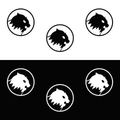 Lion vector logo template design 