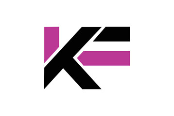 Initial Letter KF Logo - Simple Business Logo