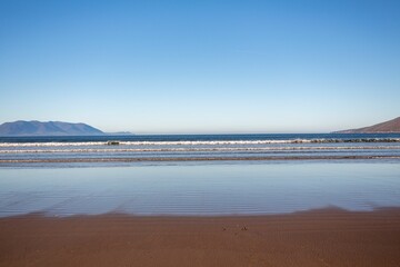 Nice day at the beach with a clear blue sky