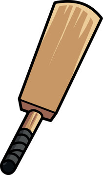 Vertical Of Cute Kawaii Cricket Bat Clipart