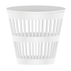 White waste bin. vector illustration