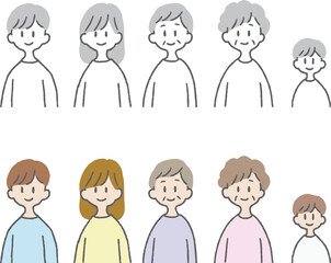 人物アイコンセット（シンプル・かわいい）