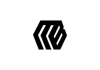 initial MB letter logo hexagon initial company icon business logo background illustration - obrazy, fototapety, plakaty