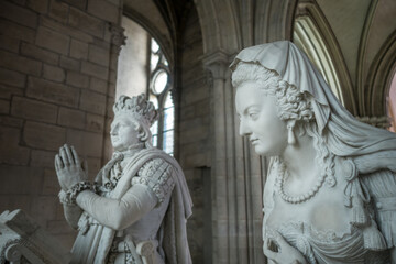 Tomb of King Louis XVI and Marie Antoinette, in Basilica of Saint-Denis