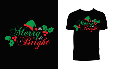 Merry Christmas Decorative T Shirt Design 