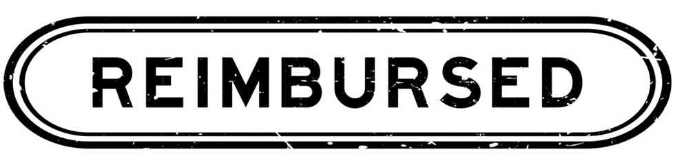 Grunge black reimbursed word rubber seal stamp on white background