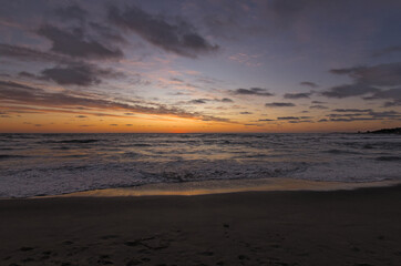 amanecer en el mar