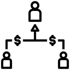 affiliate outline style icon