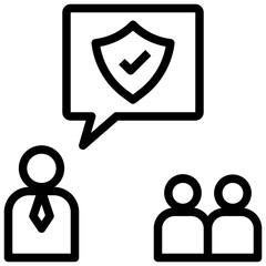 agency outline style icon