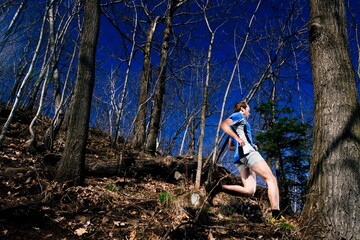 Spring trail running