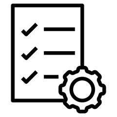 checklist outline style icon