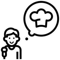 chef outline style icon