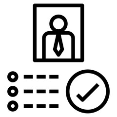 competent outline style icon