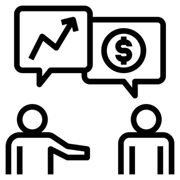 business people discussing money and growth clip art preview