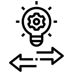 decision intelligence outline style icon