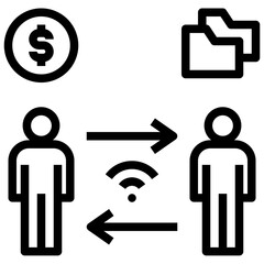 digital outline style icon