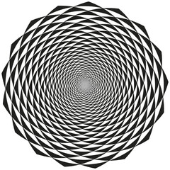 Water ripple pattern or wall background style element. One united black circle shape water waves effect.
