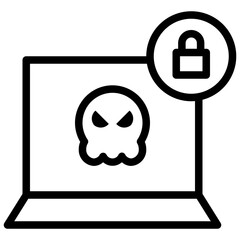 hacker outline style icon