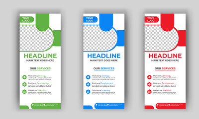 Business Roll Up Banner, corporate Roll up background for Presentation, Vertical roll up, x-stand, exhibition display, Retractable banner stand