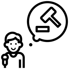 lawyer outline style icon