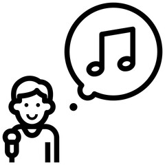musician outline style icon