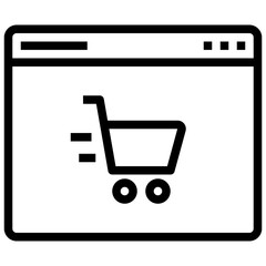 online shopping outline style icon