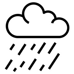 rain outline style icon