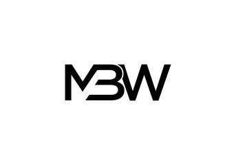 Obraz premium initial logo letter MBW initial company icon business logo background illustration