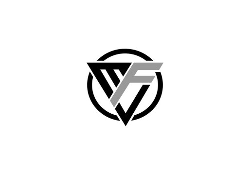 MFL initial letter logo round initial company icon business logo background illustration