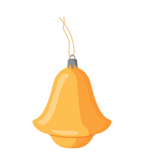 Christmas tree decorations isolated on white background vector illustration set. Winter Holidays and Celebrations concept. 