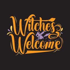 Happy Halloween t shirt design with Halloween elements or Hand drawn Halloween typography design