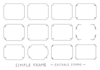 シンプルな線のフレームセット