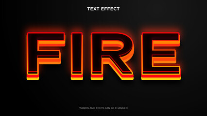 fire style 3d text effect © abdularis