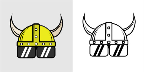 futuristic and modern viking helmet. suitable for websites, game team logos, youtube logos, technology stores (mobile shops, laptops, cellphone accessories), etc